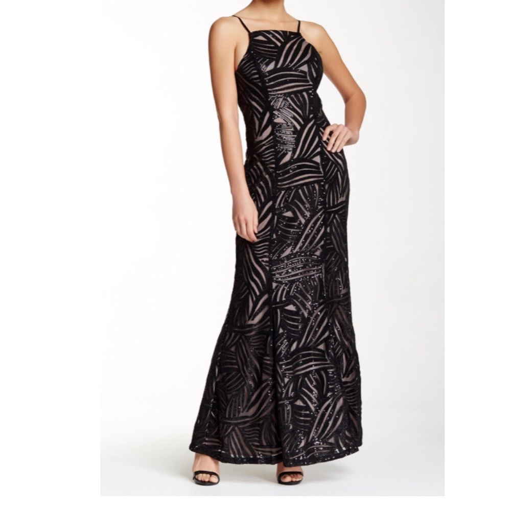 Trixxi Special Occasion Sequin Embroidered Dress
